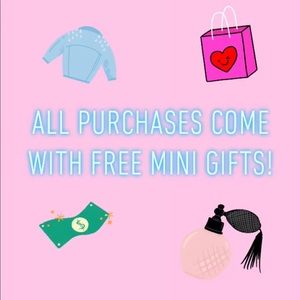 mini gifts include face masks, scrunchies, etc.